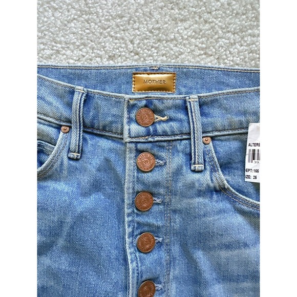 $238 NWT MOTHER PIXIE DAZZLER ANKLE FRAY  Jeans In Ivy League Cowboy Size 25 - Picture 7 of 16